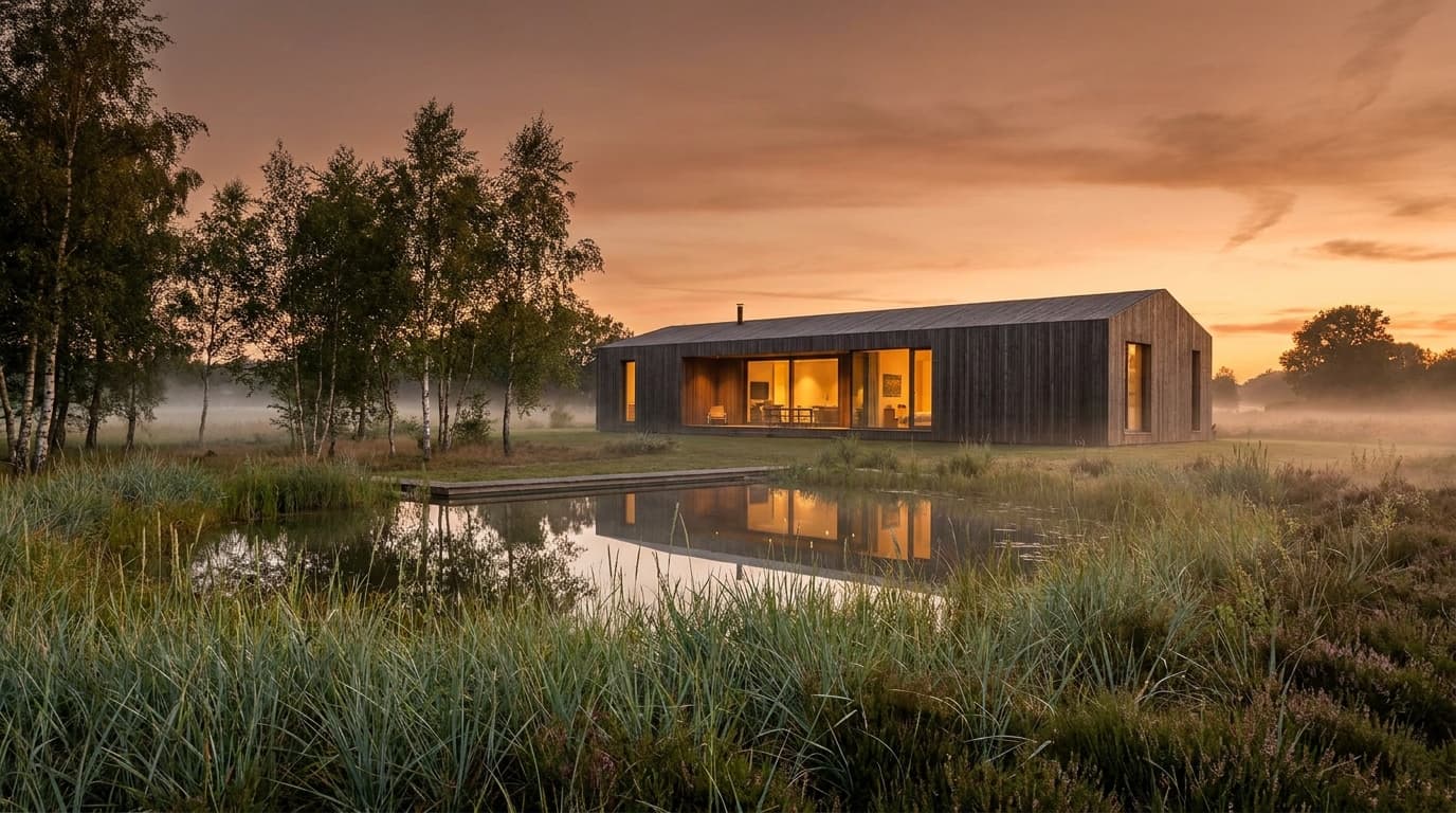 Fotorealistische Architektur-Visualisierung eines Hauses am Wasser von KreativRAUM